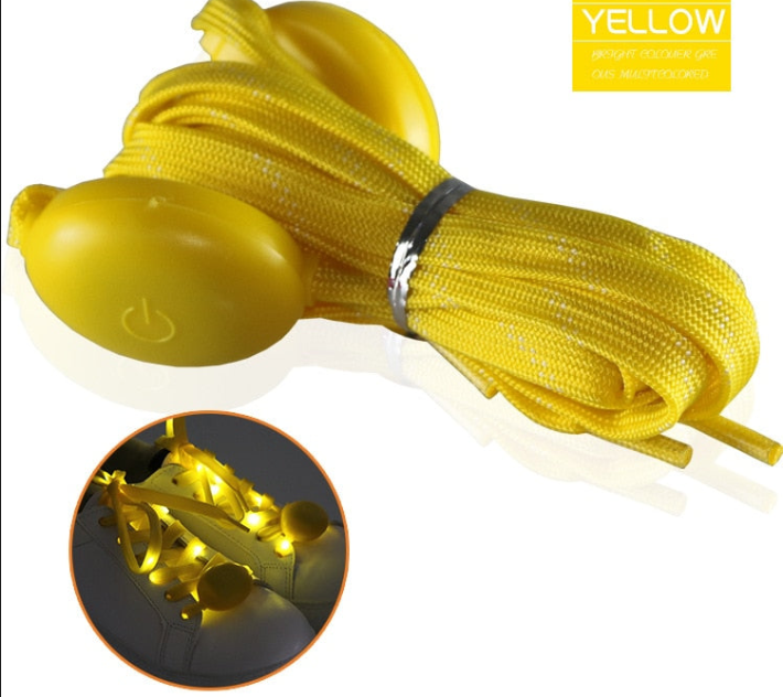 LED Nylon Universal Fun Waterproof Shoelaces Flashing Glow Light Up Party Holidays Halloween for Sneakers Shoes with 3 Modes in 6 Fun Colors