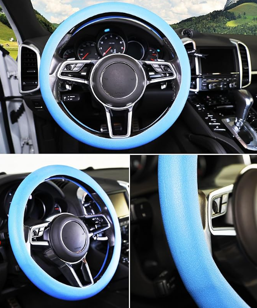 Bright Colors Car Auto Truck Universal Silicone Anti-Skid Steering Wheel Cover