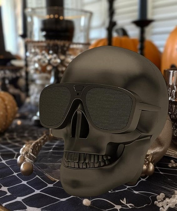 Skull Dog Head Wireless Portable 8W Bluetooth Subwoofer Waterproof Outdoor Speaker for Phone Tablet Computer