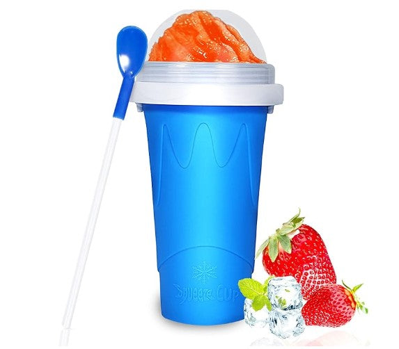 Frozen Magic Slushie Ice Cream Maker Squeeze Cup Homemade DIY Cool Tik Tok Gadgets with Lid & Straw