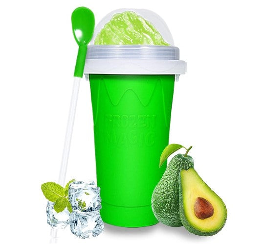 Frozen Magic Slushie Ice Cream Maker Squeeze Cup Homemade DIY Cool Tik Tok Gadgets with Lid & Straw