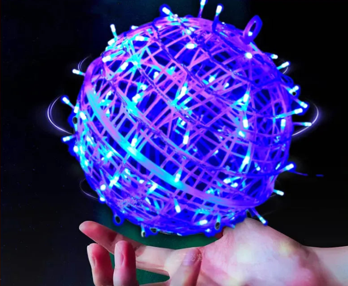 Magic Flying Orb Flying Mini Drone Boomerang Spinner Ball with LED Lights and Remote Control