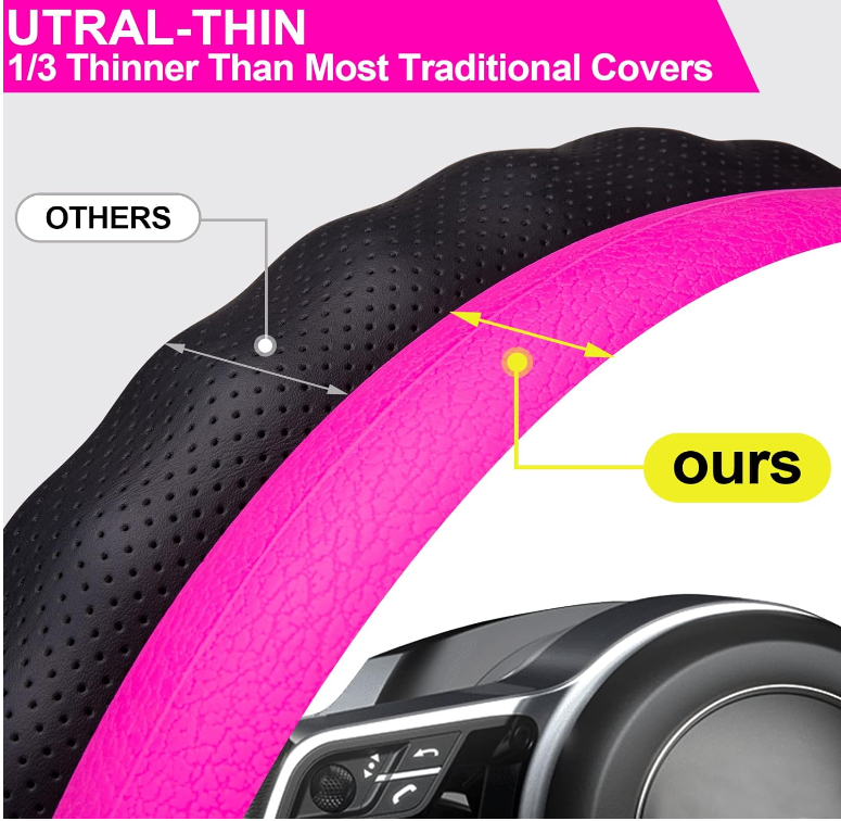 Bright Colors Car Auto Truck Universal Silicone Anti-Skid Steering Wheel Cover