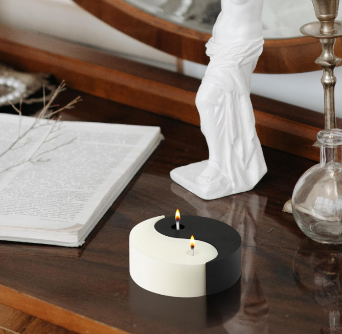 Tai Chi Candle Geometric Aesthetic Candles Pine Fragrance Natural Soy Wax Aromatherapy Handmade Candle