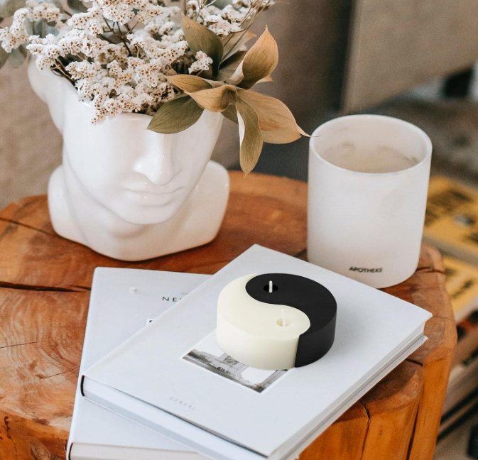 Tai Chi Candle Geometric Aesthetic Candles Pine Fragrance Natural Soy Wax Aromatherapy Handmade Candle