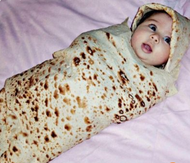 Tortilla Double Sided Print Round Fleece Flannel Linen Blanket Plush Soft Throw for Pets Baby Blanket Bedspread Sofa Couch Chair