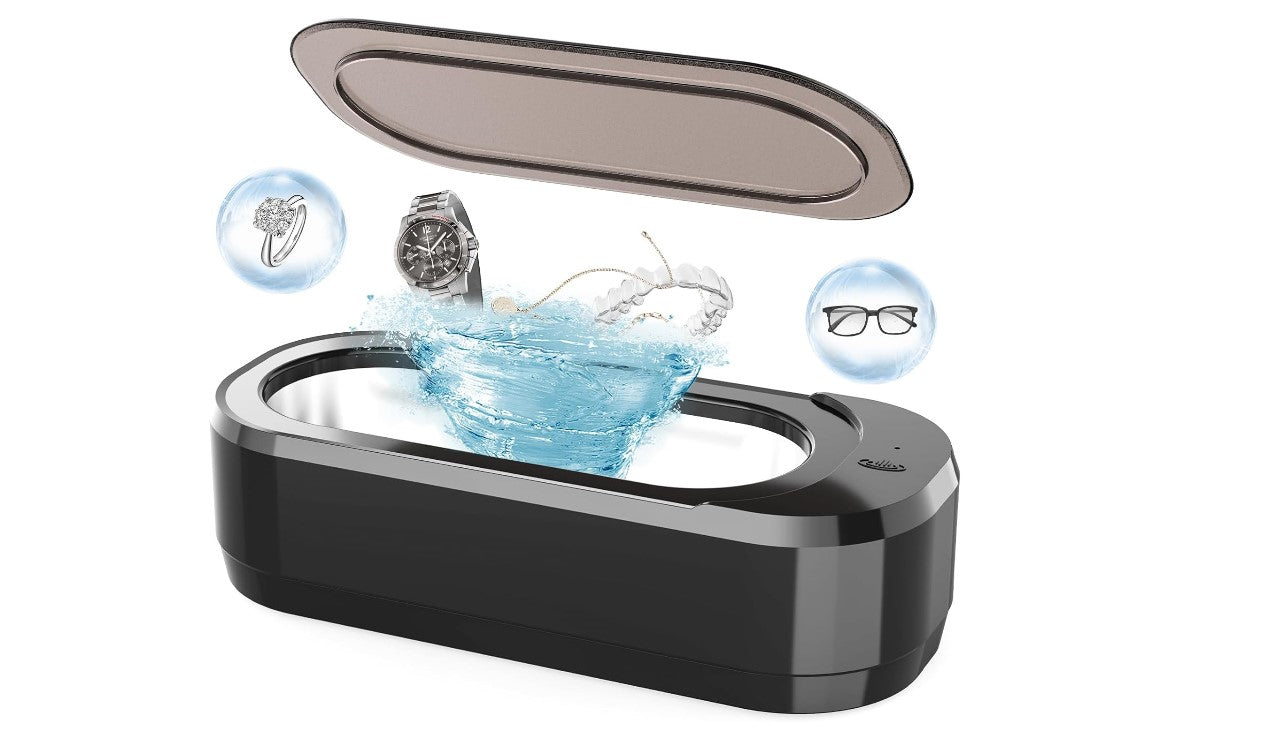 Ultrasonic High Frequency Vibrating Professional Portable Jewelry Eyeglass Retainers Denture Cleaning Machine