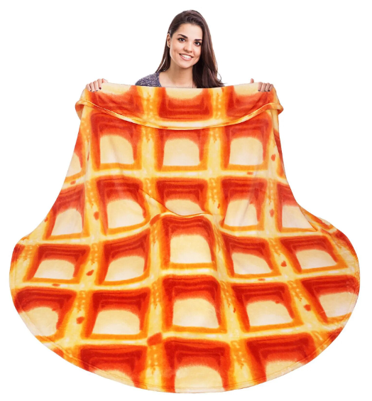 Fun Realistic Round Flannel Fleece Linen Food Pizza Donut Cookie Egg Chocolate Designed Novelty Throw Bedding Couch Sofa Bed Spread Picnic Pool BeachBlankets