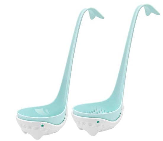 Soup Ladle Colander with Detachable base Kitchen Cooking Big Spoon Cute Whale Design Funny Kitchen Gadgets