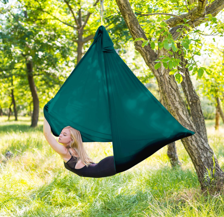 Anti-Gravity Colorful Yoga Pilates Fitness Exercise Outdoor Swing Hammock Equipment Set