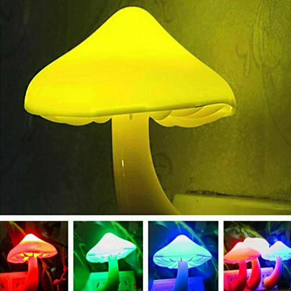 Mushroom-shaped LED Lights With Automatic Sensors, Indoor Decoration Lamps for Hallways Bedrooms Nursey Bathrooms Kitchen Stairs 1-3 Pack