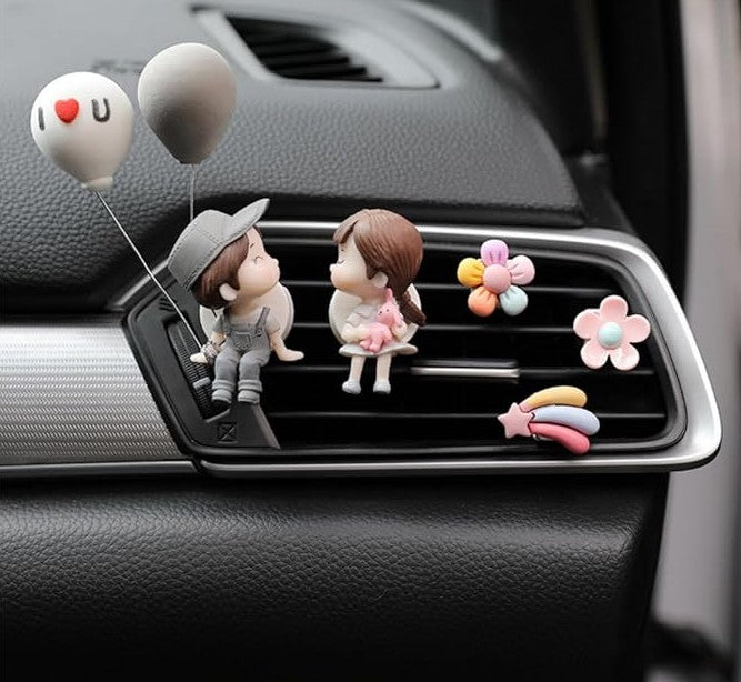 Unique Car Air Freshener Vent Clips with Refills Solid Fragrance Replacement Pads Car Perfume Clip Car Interior Decor Accessories