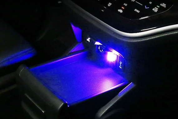 4 PCS USB LED Portable Universal Car Vehicle Interior Ambient Atmosphere Lamp Plug-in Decor Night Light Kit
