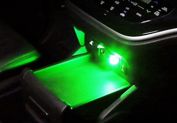 4 PCS USB LED Portable Universal Car Vehicle Interior Ambient Atmosphere Lamp Plug-in Decor Night Light Kit