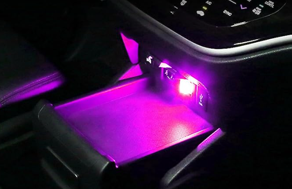4 PCS USB LED Portable Universal Car Vehicle Interior Ambient Atmosphere Lamp Plug-in Decor Night Light Kit