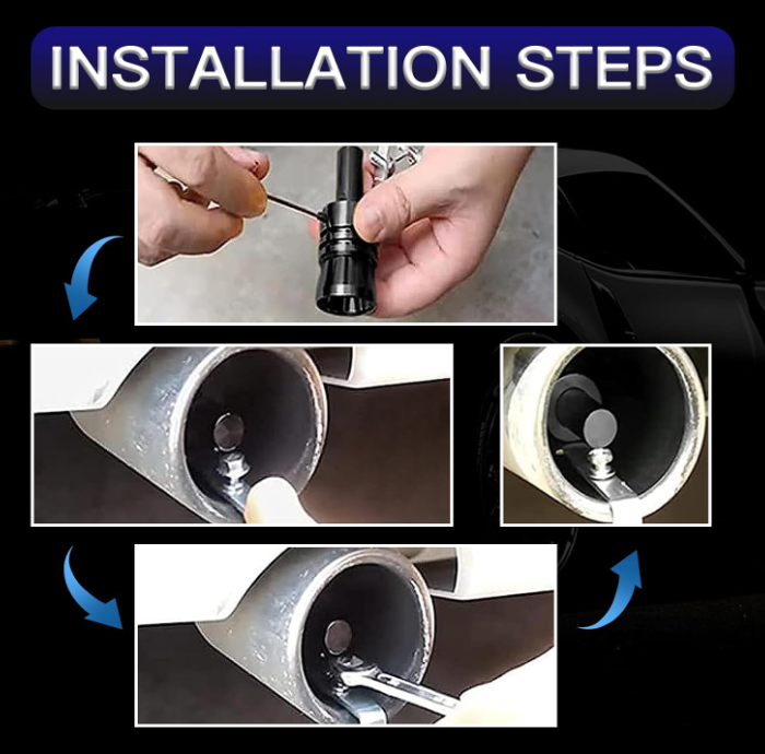 Universal Metal Turbo Whistle Sound Muffler Simulator for Car Auto 2 Pack