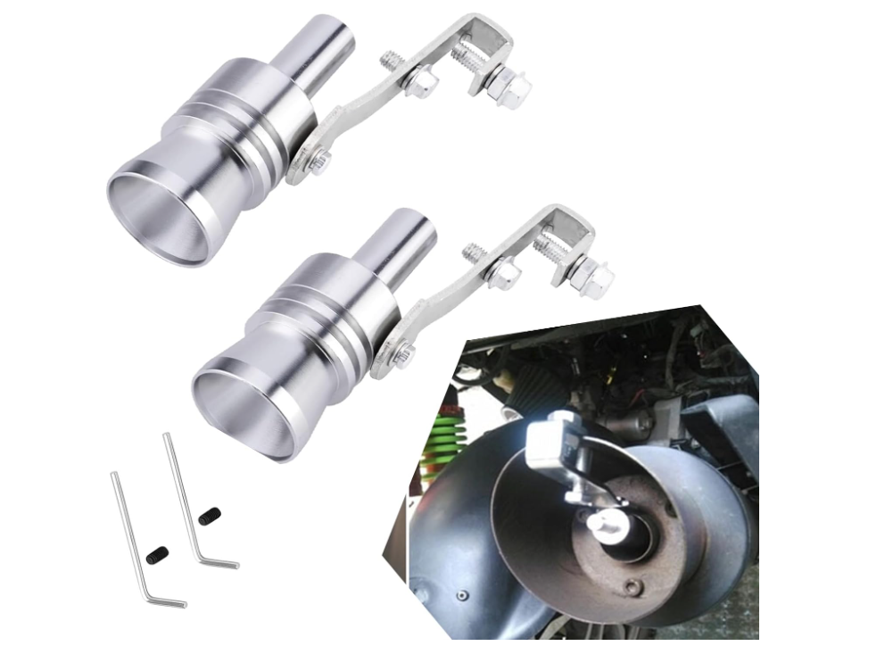 Universal Metal Turbo Whistle Sound Muffler Simulator for Car Auto 2 Pack