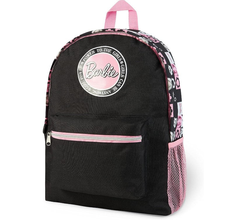 Classic Barbie Pink Travel School Roomy Backpack for Kids Children Girls Teenage Women School Shoulder Travel Bags