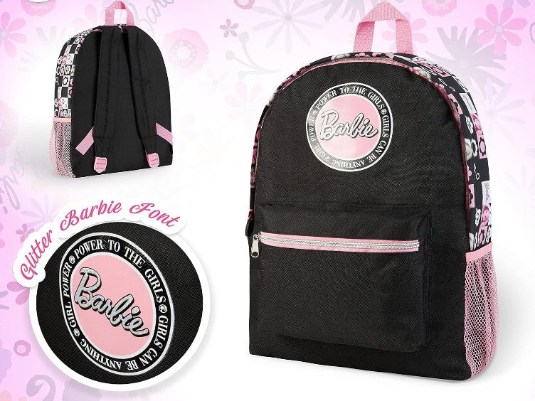 Classic Barbie Pink Travel School Roomy Backpack for Kids Children Girls Teenage Women School Shoulder Travel Bags