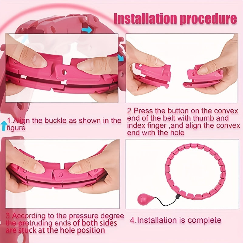 Weighted Adjustable Plus Size Circle Hula Hoop Weight Loss Infinity Exercise Fitness Equipment with Detachable Links