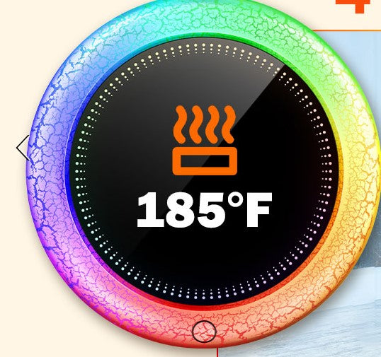 Coffee Tea Candle Soup Mug Cup Fast Heating Warmer with 7 LED Color Lights High Fastest Heating Temperature, Auto Switch for Desk Kitchen