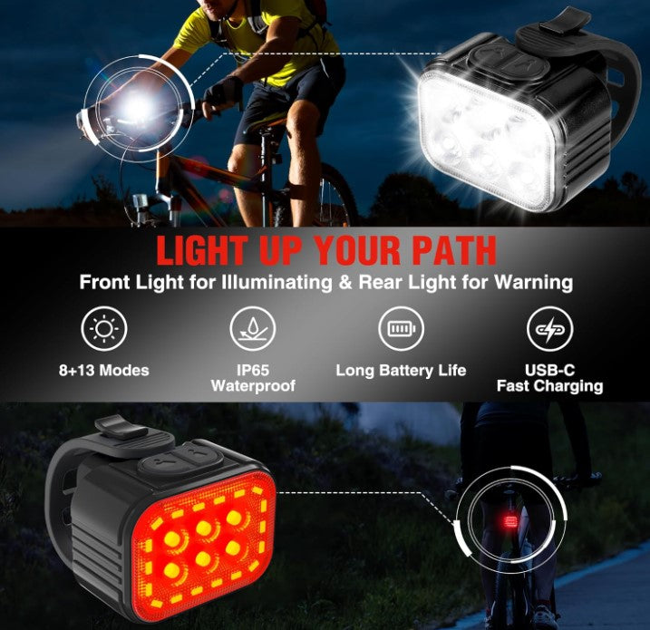 LED Waterproof Bicycle Wheel Lights For Safety with 7 Colors - 2 Pack