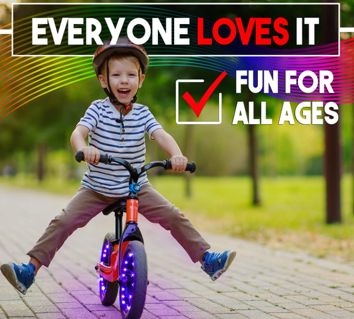 LED Waterproof Rechargeable USB Bike Bicycle Wheel Spoke Handlebar Tassell Lights for Decoration Safety Strip Light with 7 Colors Kids Adult- 2 Pack