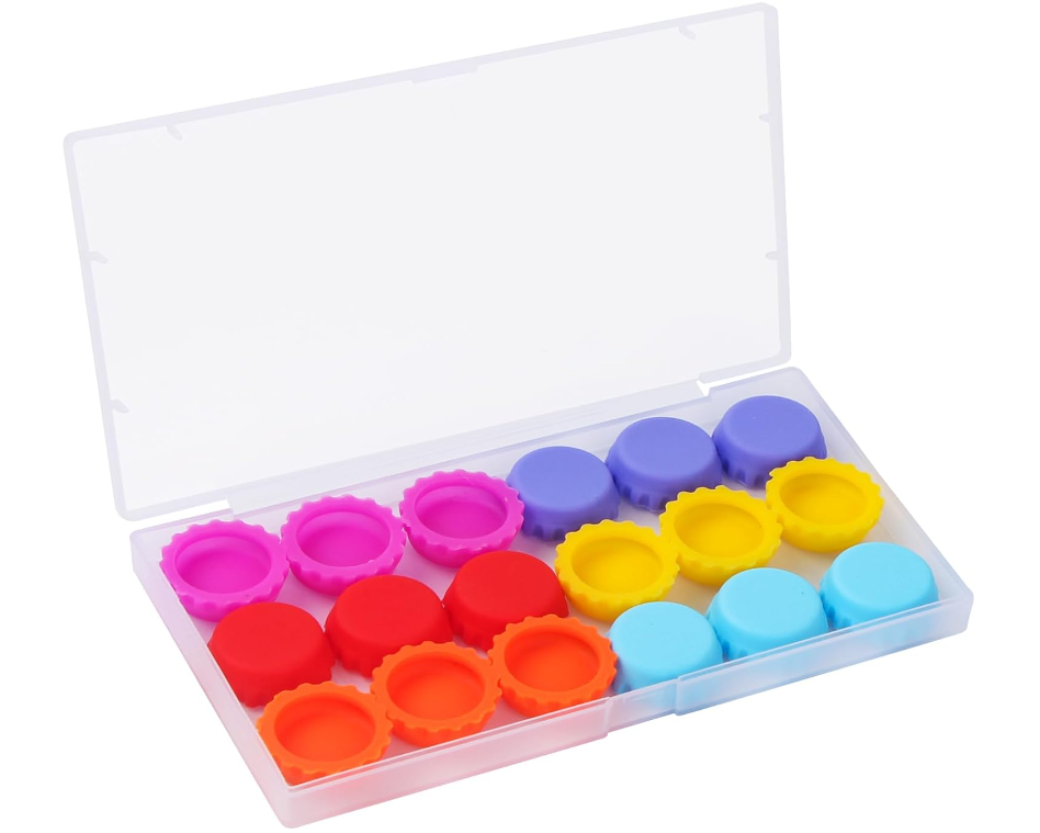 Silicone Soda Pop Energy Juice Beer Cup Can Cover Toppers Lid Reusable Beverage Food Protector 2 -18 Pack
