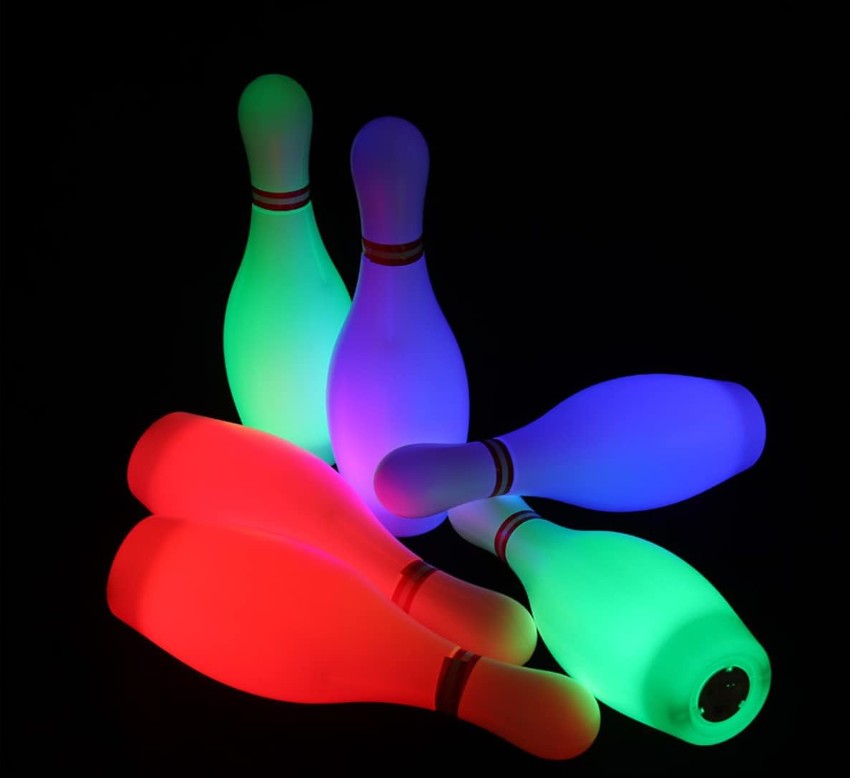 Light up Bowling Ball Toys Set Bowling Pins Toy Game with 10 Pins & 2 Balls Fun Sports Games Indoor and Outdoor
