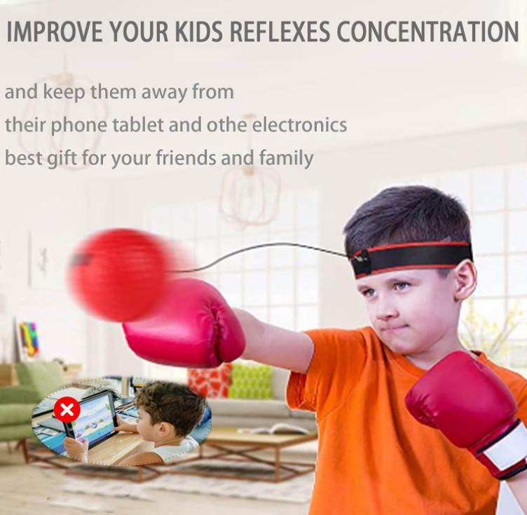 Portable Boxing Adults Kids Training Speed Headband Ball Fitness Set