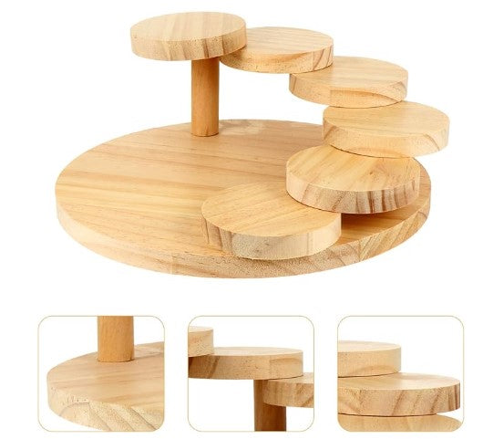 Creative Bamboo Wooden Bridge Leaf Sushi Bakery Cheese Charcuterie Pumpkin Cofin Board with Knife Serving Tray Set