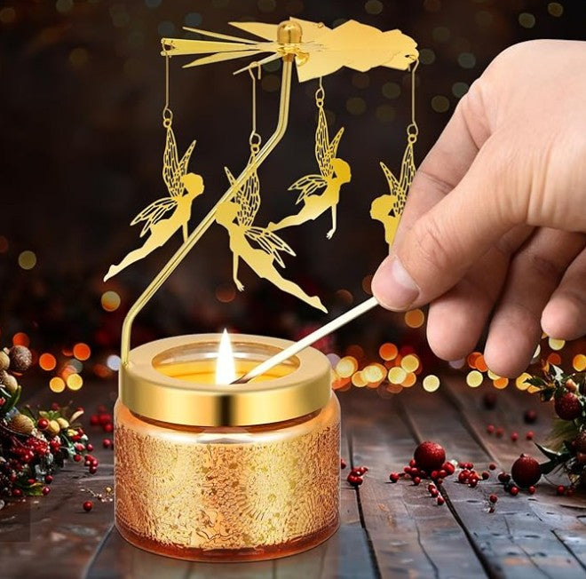 Rotating Unique Scented Candles Set Hummingbird Cat and Moon for Women Men Birthday Valentine Gift