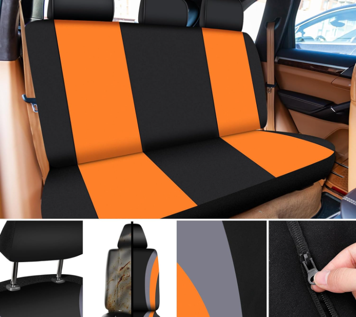 6 -24 Pack Leather Universal Front Back Auto Seat Waterproof Protectors Covers Sets with Matching Interior Accessories