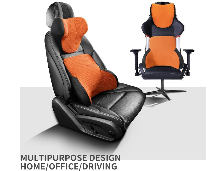 Memory Cushion Multi Color Auto Seat Pillow for Neck Lumbar Support for Vehicle Chair Sofa Bed