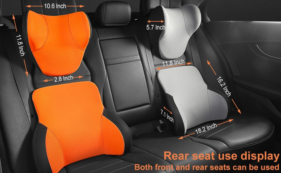 Memory Cushion Multi Color Auto Seat Pillow for Neck Lumbar Support for Vehicle Chair Sofa Bed
