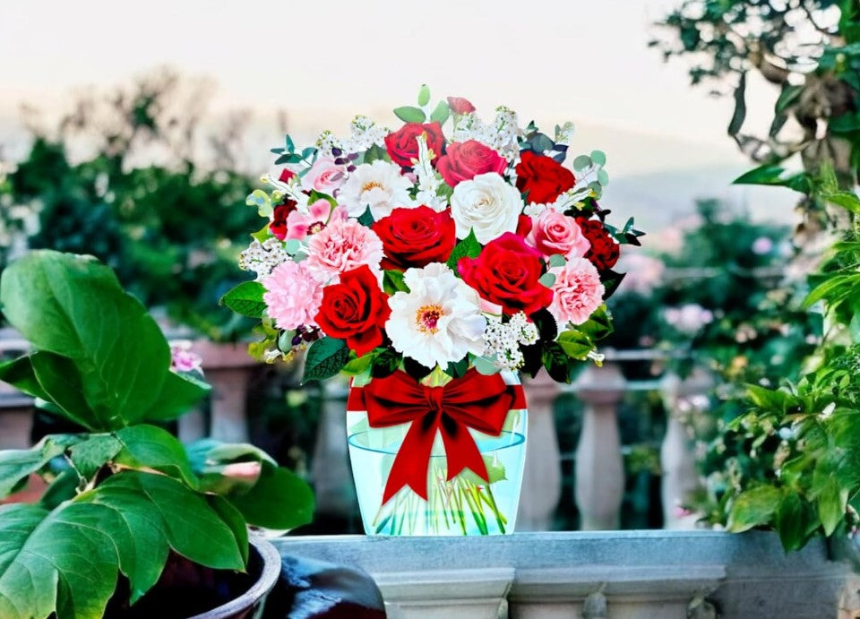 3D Large Paper Pop-Up Music Light Flower Rose Sunflower Tulip Bouquet Greeting Graduation Heart Mothers Day Card with Envelope