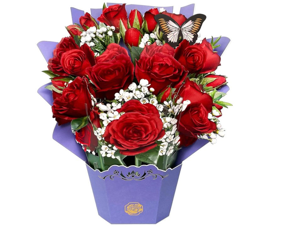 3D Large Paper Pop-Up Music Light Flower Rose Sunflower Tulip Bouquet Greeting Graduation Heart Mothers Day Card with Envelope