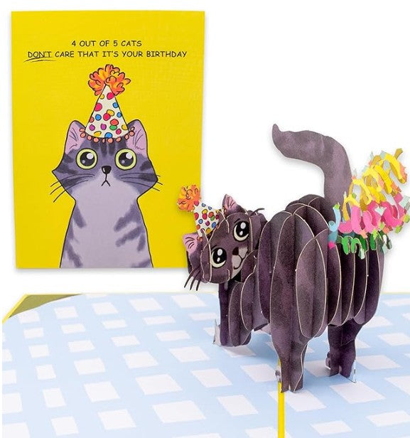 3D Pop Up Light Up in Sync to Music Funny Poop Cat Record Dill Creative Sayings Happy Birthday Father's Day Graduation Cards