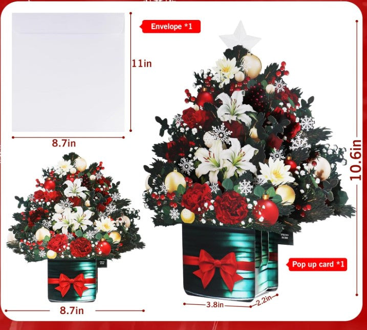 3D Large Paper Pop-Up Music Light Flower Rose Sunflower Tulip Bouquet Greeting Graduation Heart Mothers Day Card with Envelope