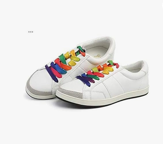 2-24 Pair Adult Kids Rainbow Color No Tie Rope Sports Shoelaces Multi-Colors Flat Shoelaces for Sneakers Boots Shoes Skates