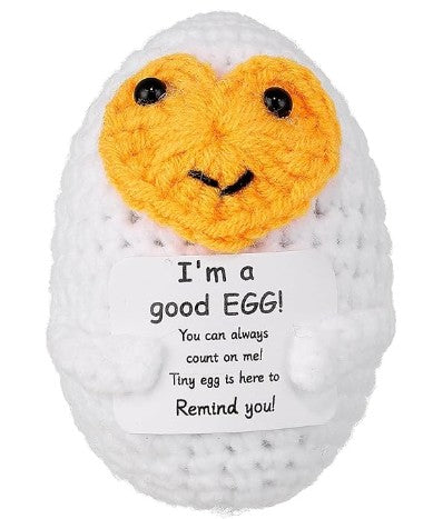 Handmade Crochet Funny Positive Message Cute Small Figures Love Duck Bear Potatoe Cheer Up Emotional Support Crochet Toys for Mothers Fathers Day Birthday Gifts