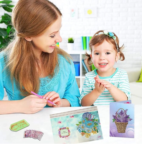 Artistic Fun DIY Birthday Thank You Bless You Best Wishes Graduation Fathers Day Diamond Painting Greeting Card Kits