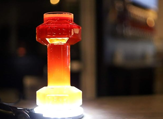 Unique Dumb bell Funny Novelty Beer Wine Cocktail Mug Glass Gifts Holds 25 Ounces of Drink