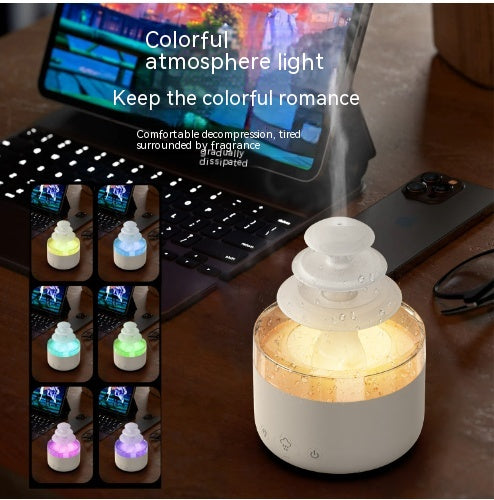 Rain Cloud Aromatherapy Humidifier with Water Drop Sound and 7 Color Led Night Lights