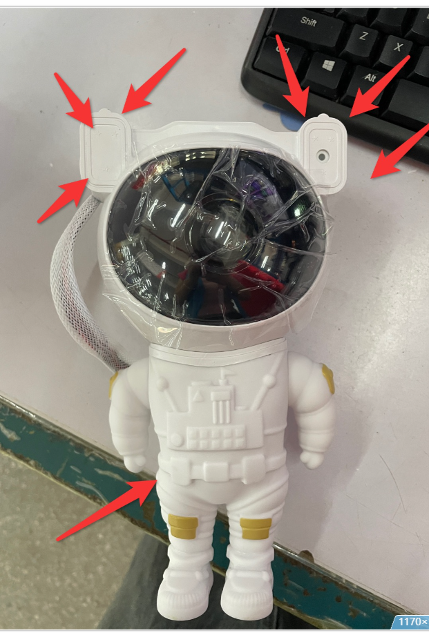 Kids Room Star Projector Astronaut Galaxy Space Night Desk Light