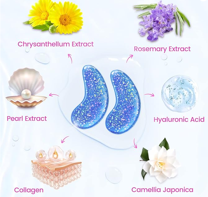 Revitilizing Under Eye Patches & Retinol Collagen Eye Gel Pads Reduce Wrinkles Puffy Eyes Eye Bags
