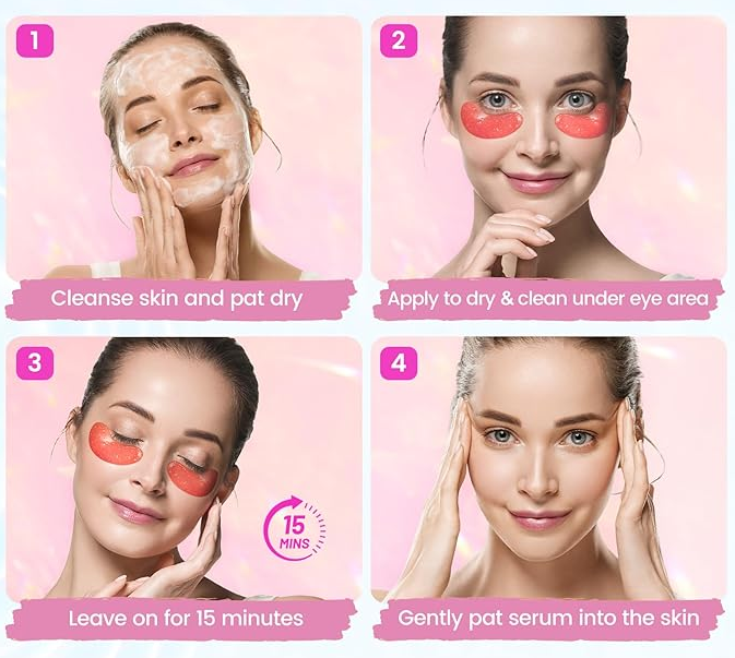 Revitilizing Under Eye Patches & Retinol Collagen Eye Gel Pads Reduce Wrinkles Puffy Eyes Eye Bags