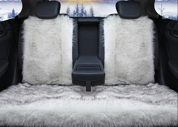 Soft Faux Rabbit Fur Cushion Cloak Universal Full Set Seat Covers