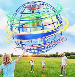 Magic Flying Orb Flying Mini Drone Boomerang Spinner Ball with LED Lights and Remote Control