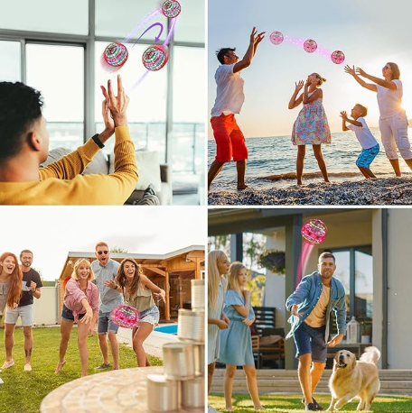 Magic Flying Orb Flying Mini Drone Boomerang Spinner Ball with LED Lights and Remote Control
